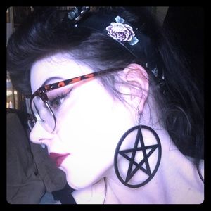 Large pentacle earrings